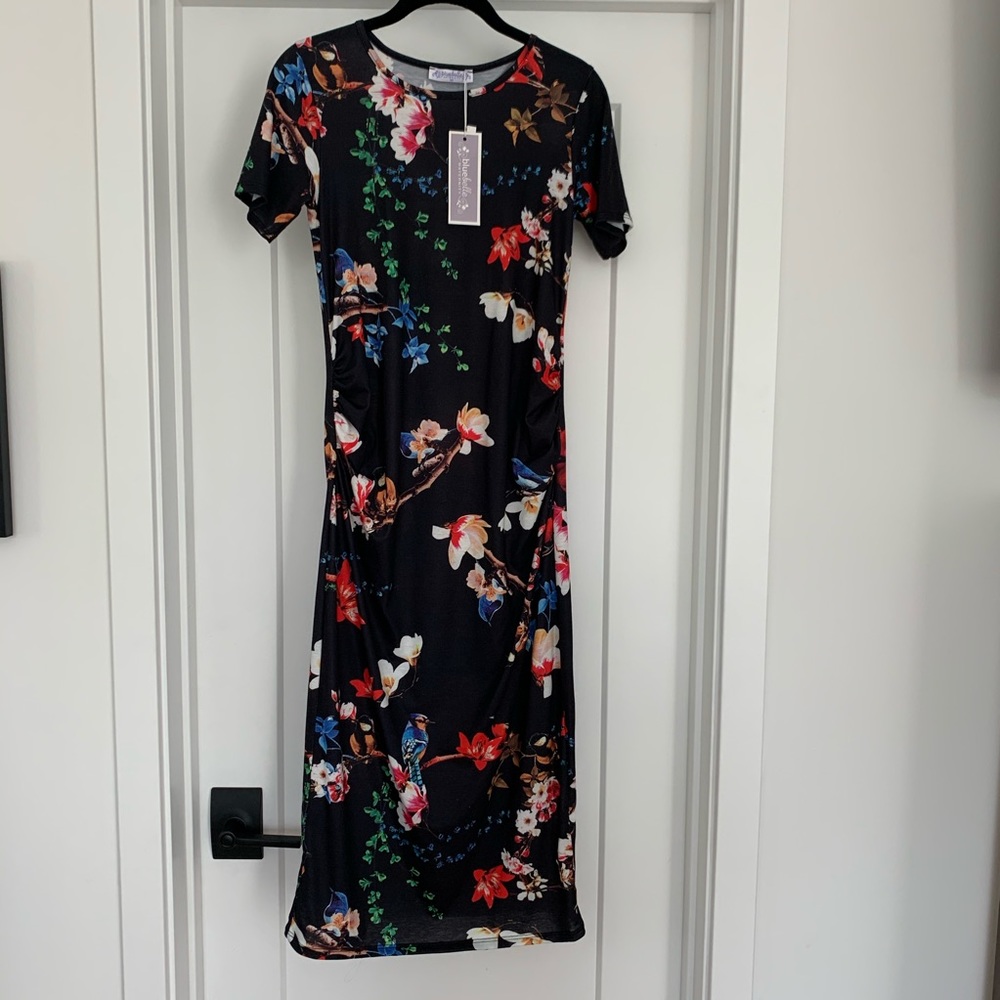 Bluebelle Maternity Midi bird dress